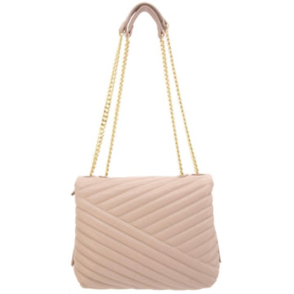 Elegant Quilted Pink Shoulder Bag - Picture 3 of 6